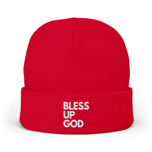 Bless Up God Signature Embroidered Knit Beanie