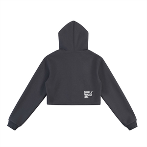 Women's Bless Up God Cropped Zip-Up Hoodie