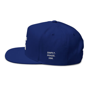 Bless Up God Old English Flat Bill Snapback