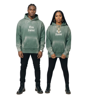 Tru Saint Washed and Frayed Moon Man Hoodie