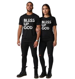 Bless Up God Signature Distressed Unisex Tee