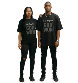 God Won LA Heavyweight Unisex Tee