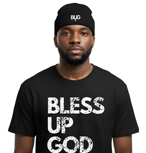 Bless Up God BUG Knit Embroidered Beanie