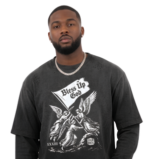 Bless Up God Triple Angel Tee
