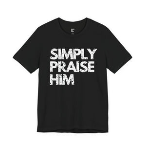 Simply Praise Him Premium Distressed Unisex Tee
