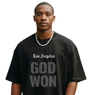 God Won LA Heavyweight Unisex Tee