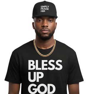 Simply Praise Him Premium Embroidered Flat Bill Snapback
