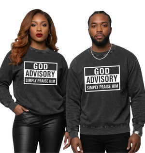 Simply Praise Him God Advisory Oversized Sweatshirt