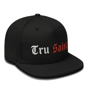 Tru Saint Red Premium Embroidered Flat Bill Snapback