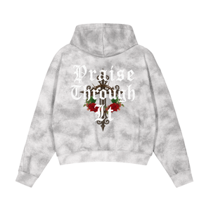 Bless Up God Washed Zip-Up Hoodie