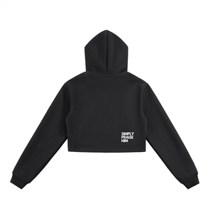 Women's Bless Up God Cropped Zip-Up Hoodie