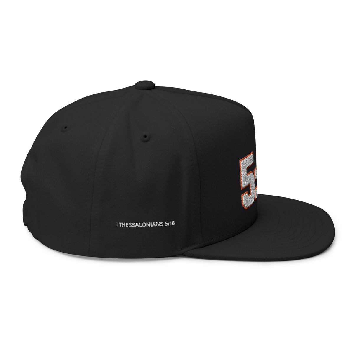 5:18 Premium Embroidered Orange Flat Bill Snapback