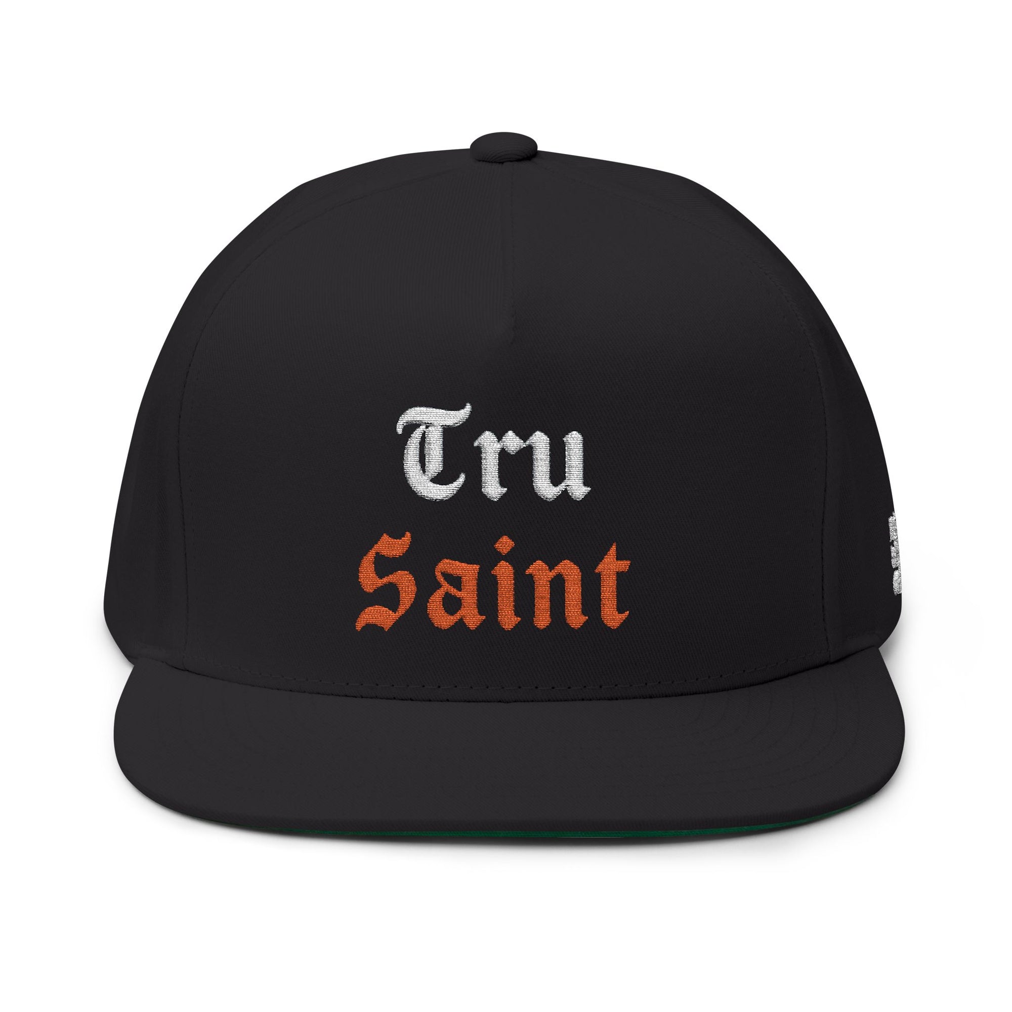 Tru Saint Orange Embroidered Flat Bill Snapback