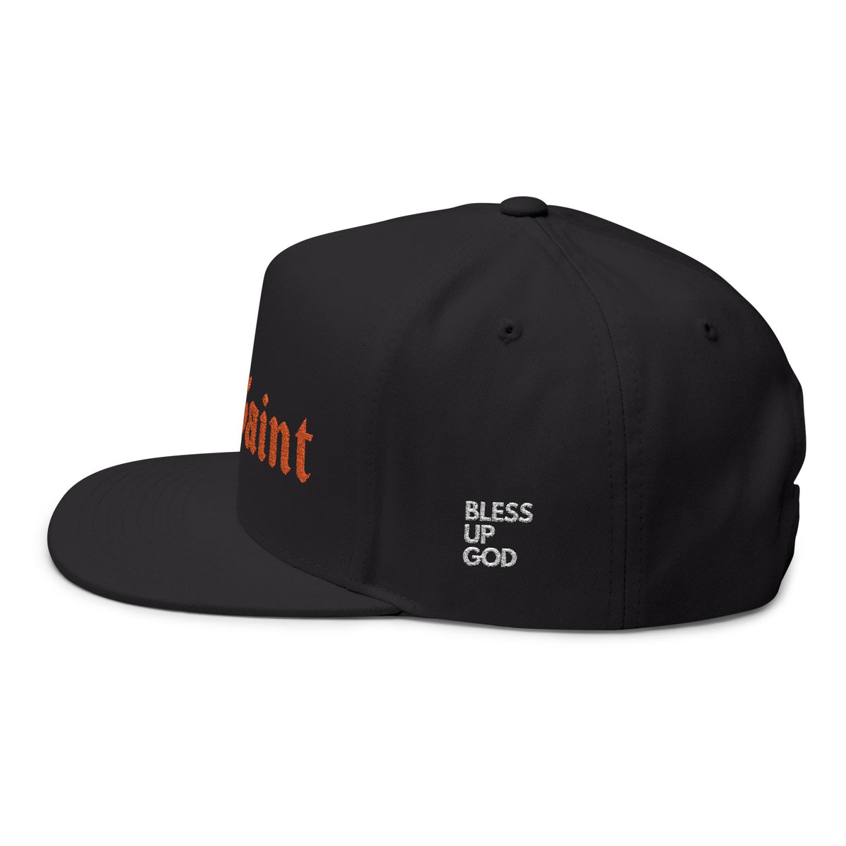 Tru Saint Orange Premium Embroidered Flat Bill Snapback