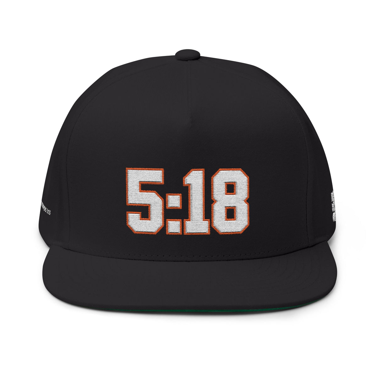 5:18 Premium Embroidered Orange Flat Bill Snapback