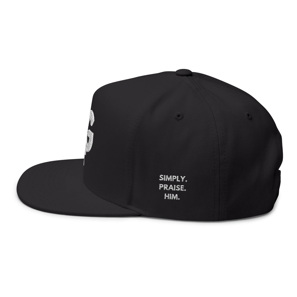Bless Up God Cross Premium Embroidered Flat Bill Snapback