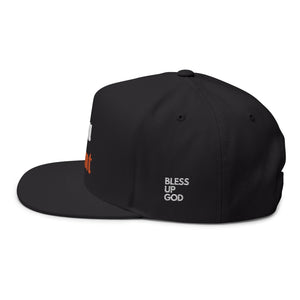 Tru Saint Orange Embroidered Flat Bill Snapback