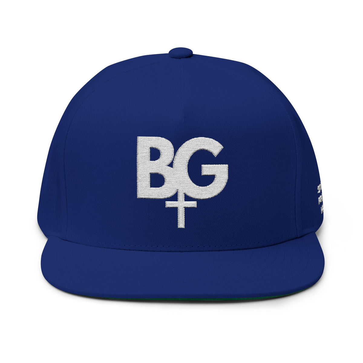 Bless Up God Cross Premium Embroidered Flat Bill Snapback