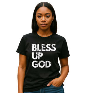 Bless Up God Premium Distressed T-Shirt - Unisex