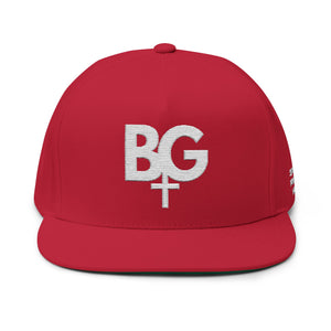 Bless Up God Cross Premium Embroidered Flat Bill Snapback