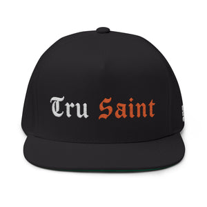 Tru Saint Orange Premium Embroidered Flat Bill Snapback