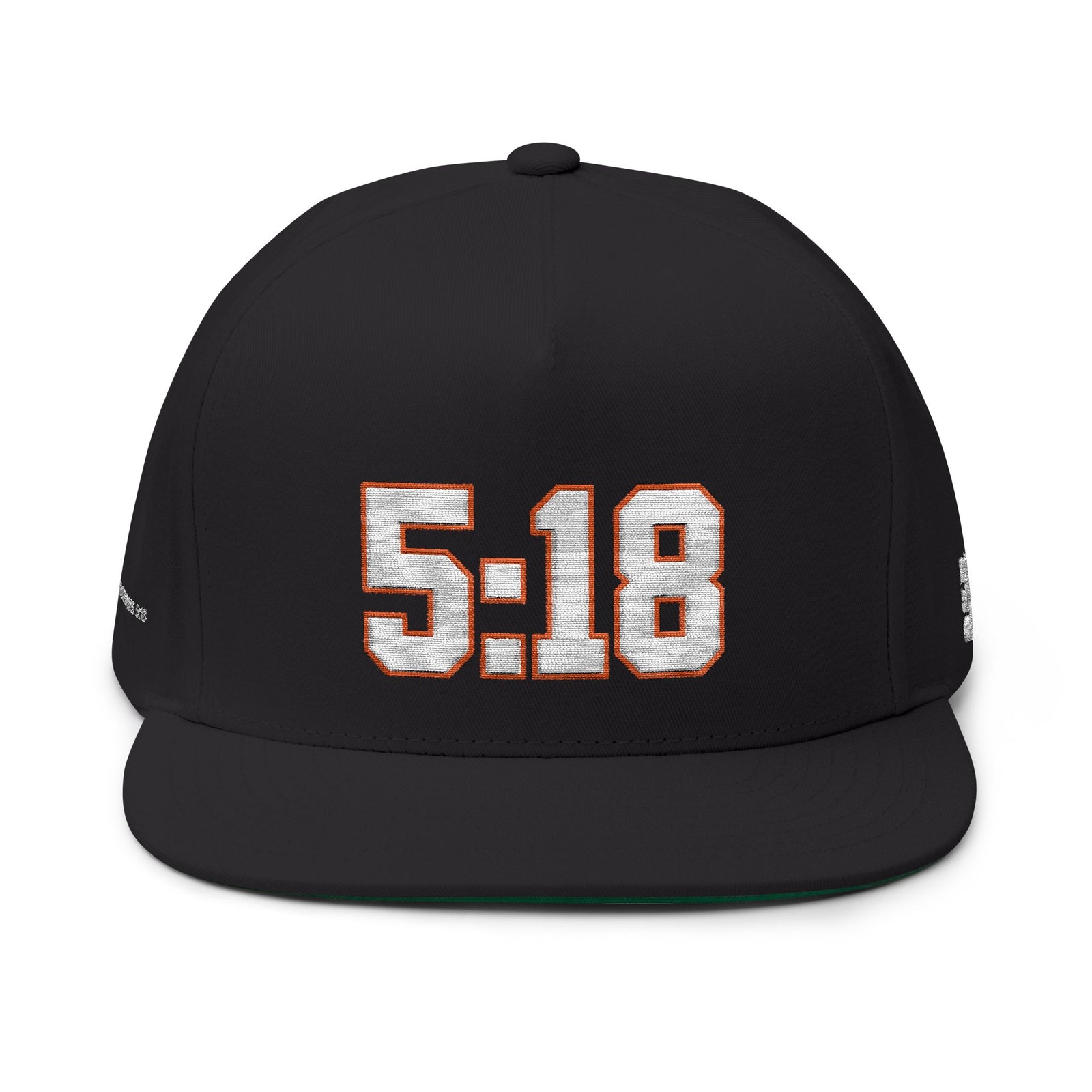 Tru Saint Orange Premium Embroidered Flat Bill Cap