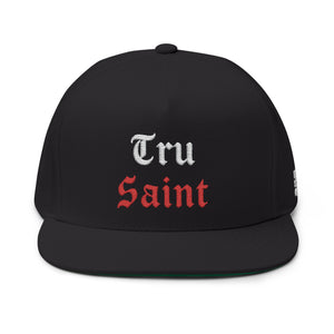 Tru Saint Red Embroidered Flat Bill Snapback