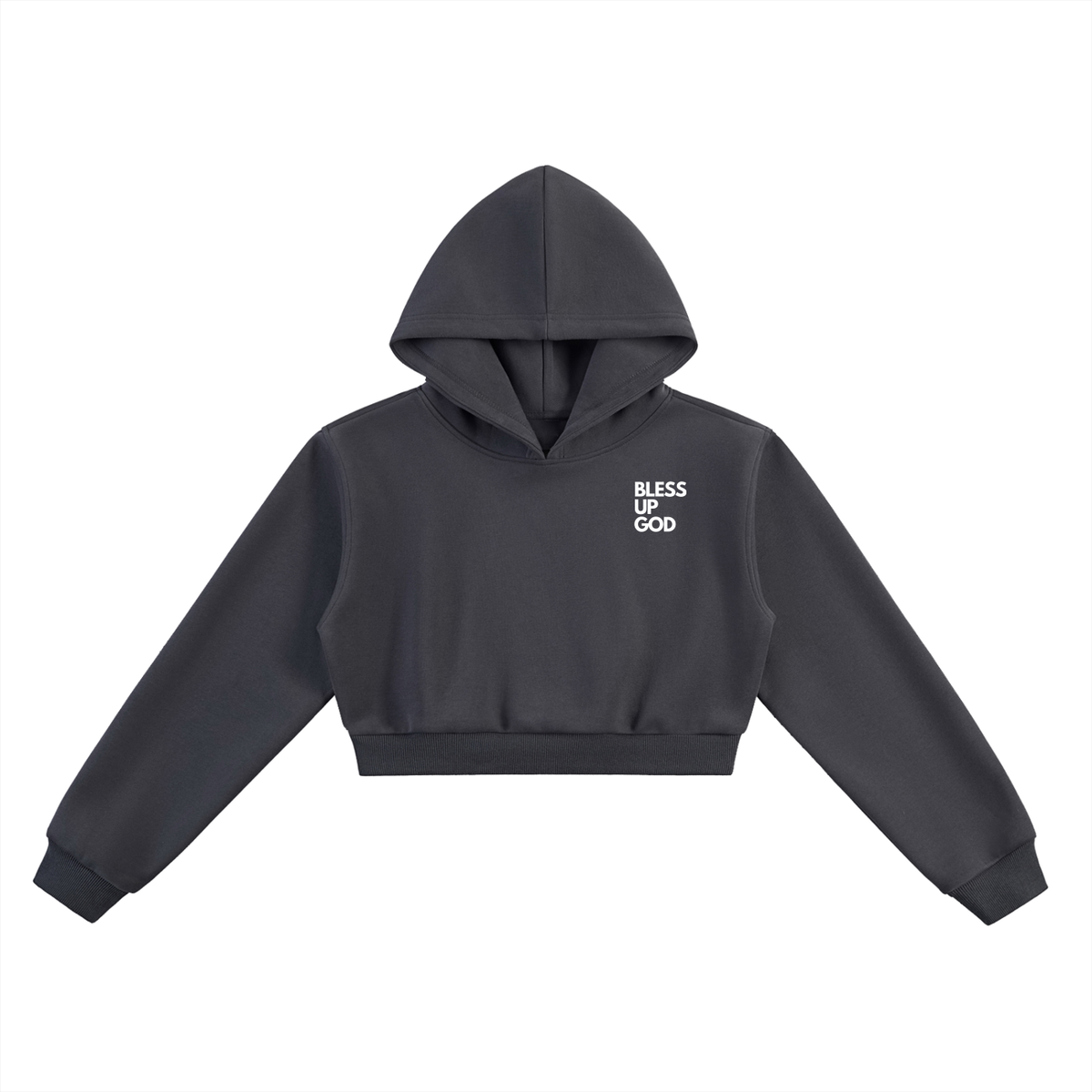 Women's Bless Up God Cropped Hoodie