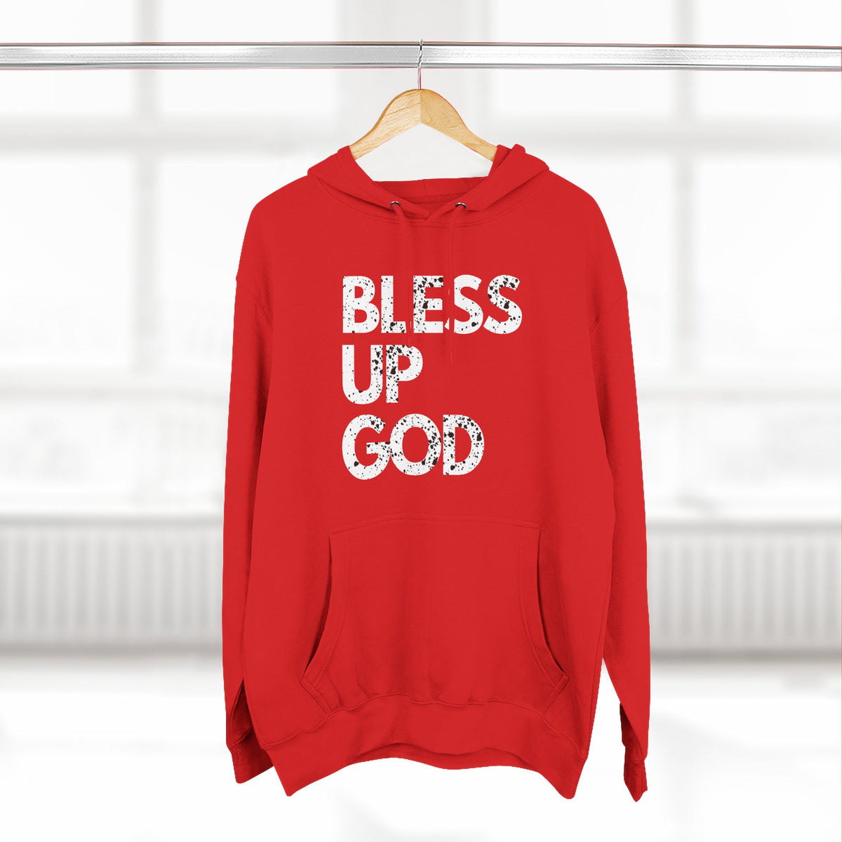 Bless Up God Distressed Premium Hoodie - Unisex