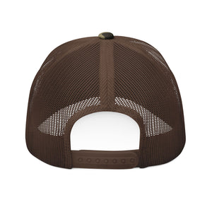 Bless Up God Old English Camouflage Trucker Hat
