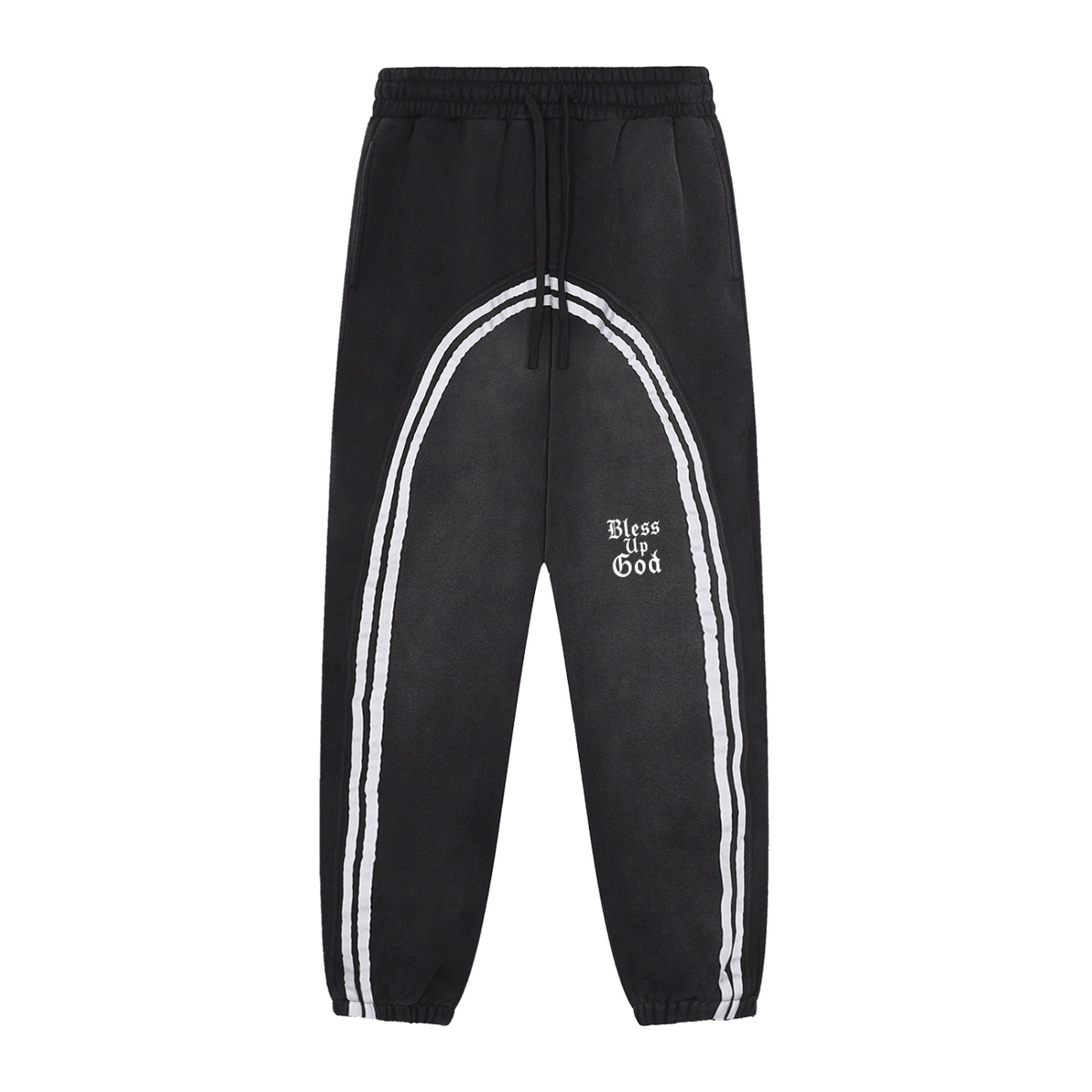 Bless Up God Faded Jogger Sweat Pants
