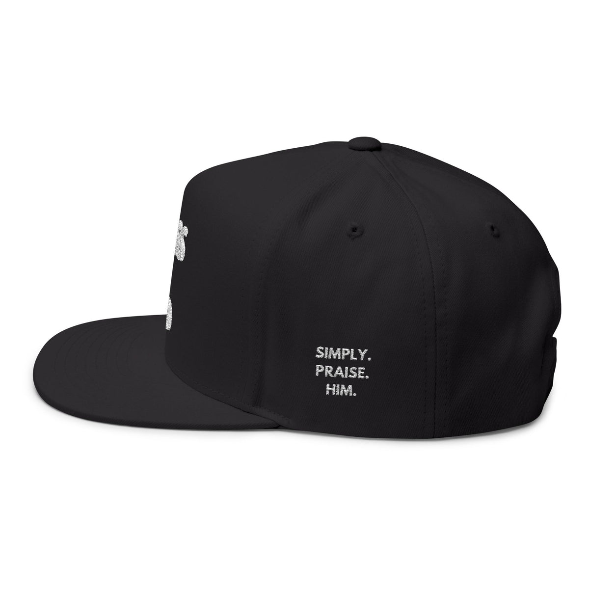 Bless Up God Signature Embroidered Flat Bill Snapback