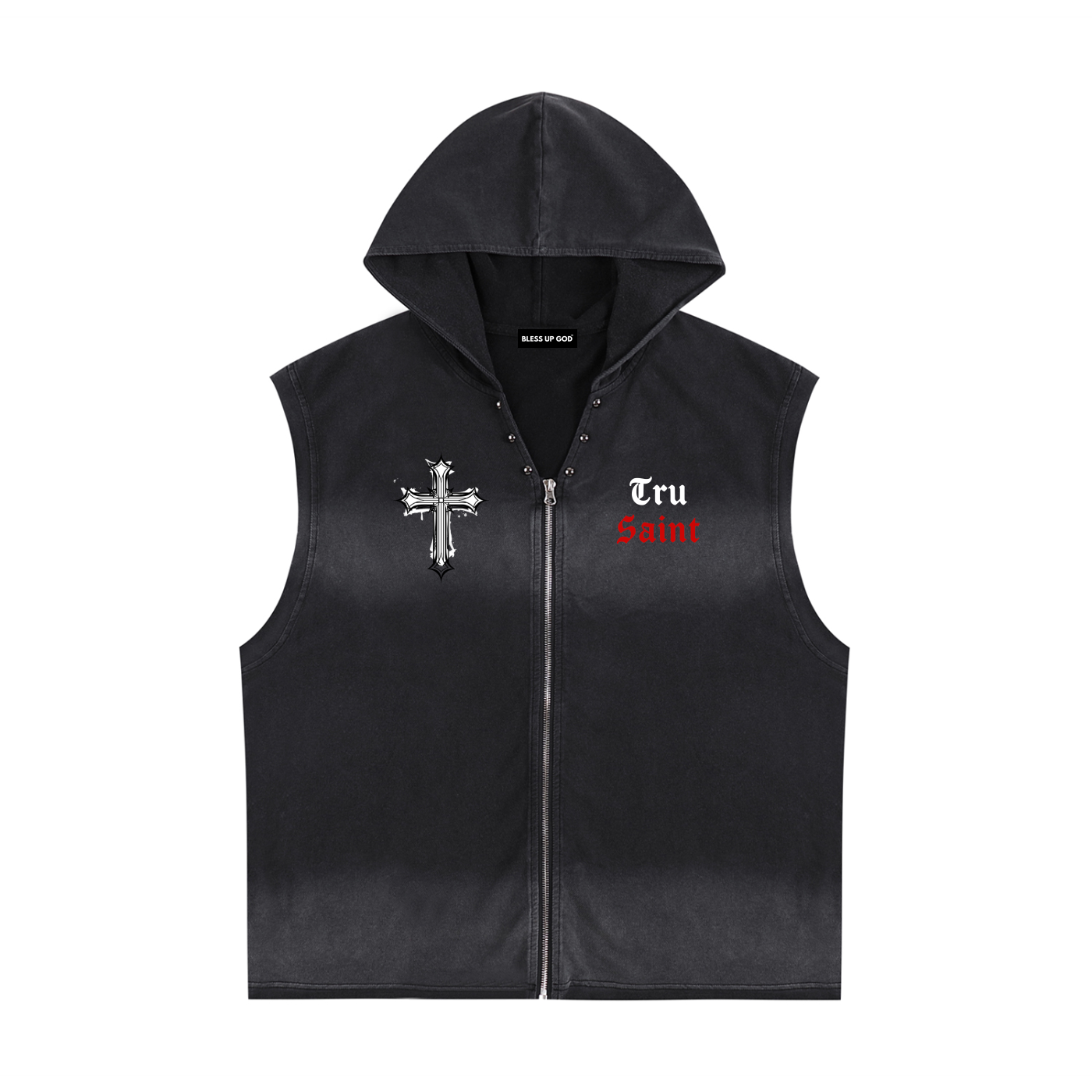 Tru Saint Angel Wings Vintage Hoodie Vest