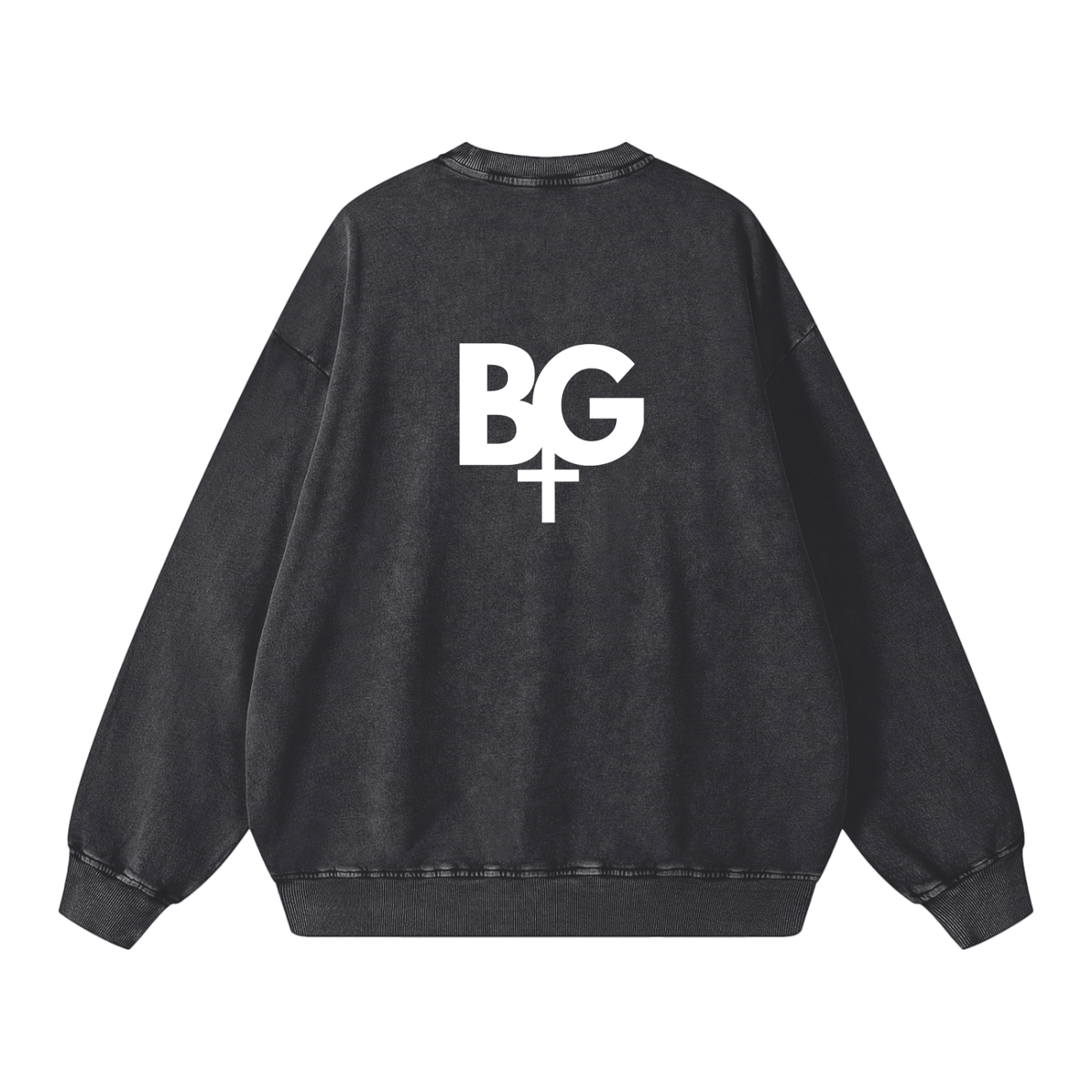 Simply Praise Him Snow Washed Oversized Sweatshirt