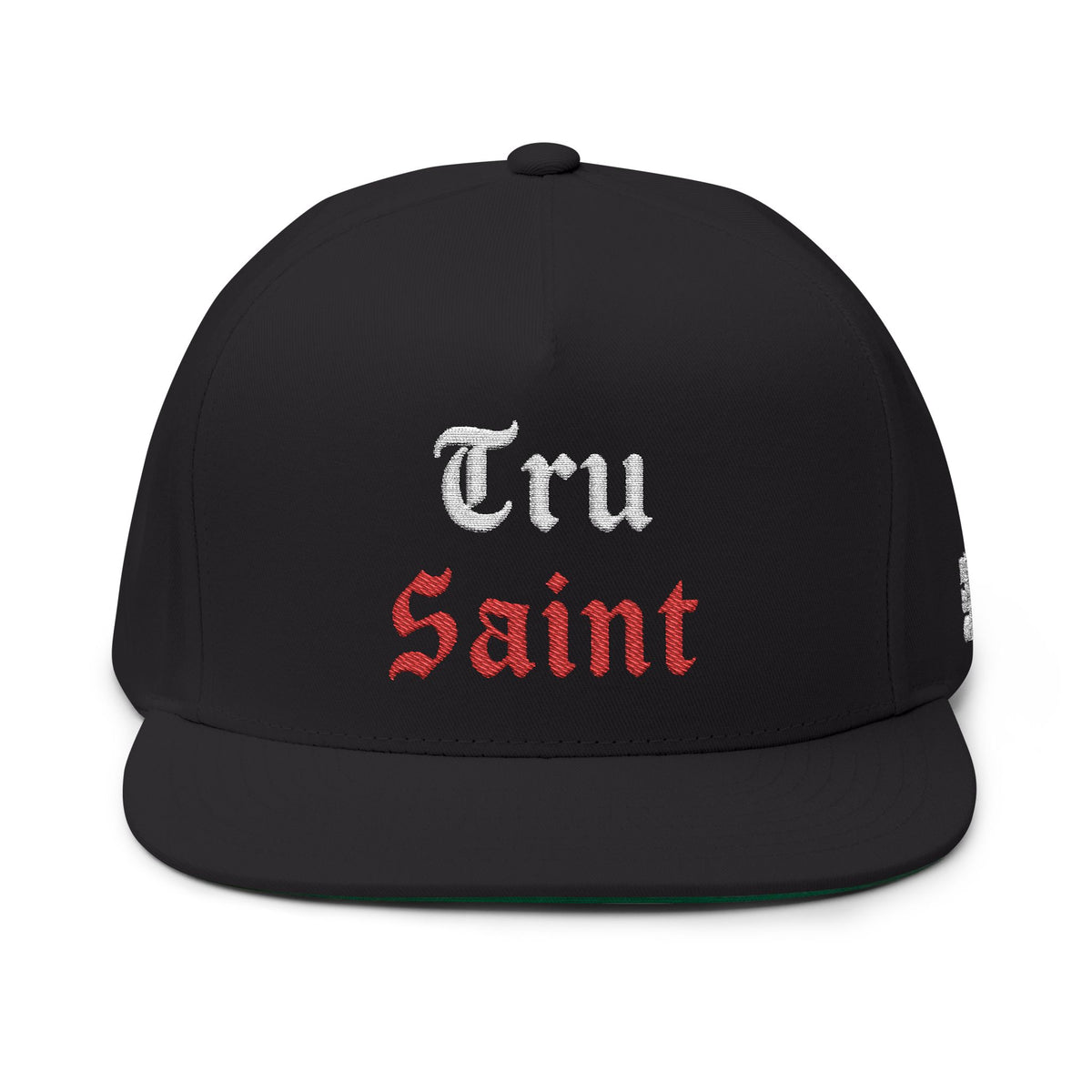 Tru Saint Red Premium Embroidered Flat Bill Cap