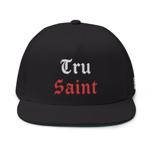 Tru Saint Red Premium Embroidered Flat Bill Cap