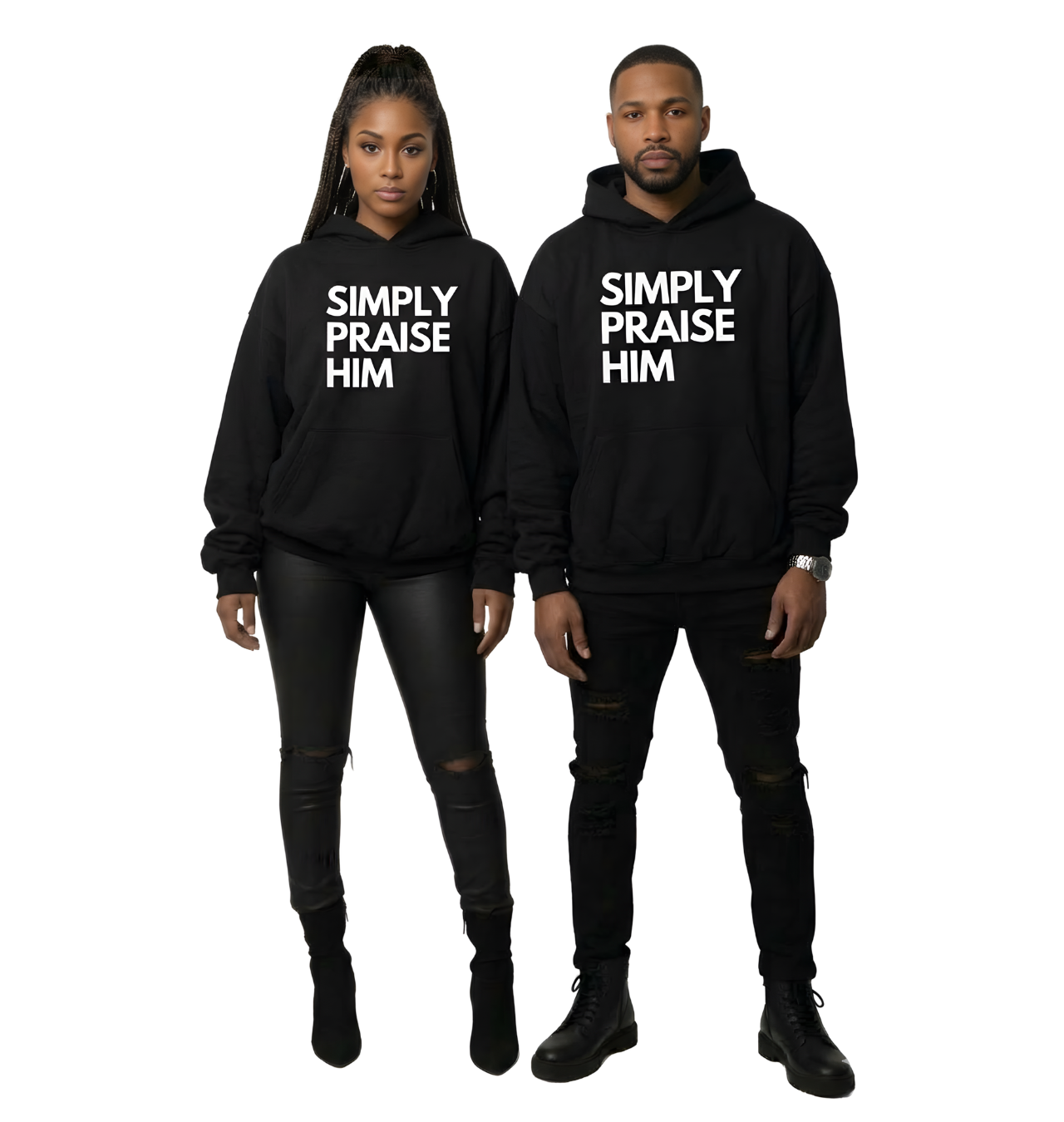 Simply Praise Him Oversized Fit Hoodie