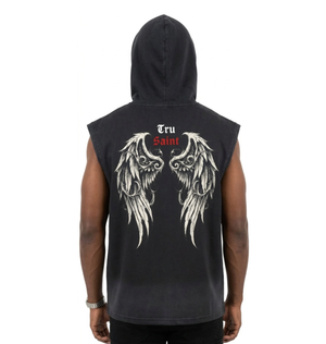 Tru Saint Angel Wings Vintage Hoodie Vest