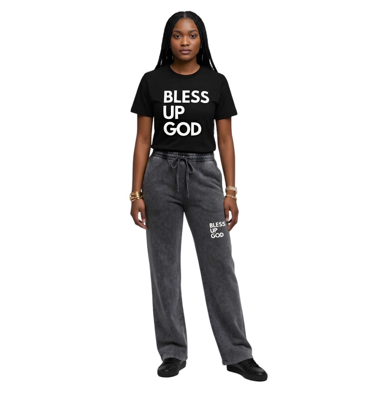 Women's Bless Up God Vintage Sweat Pants