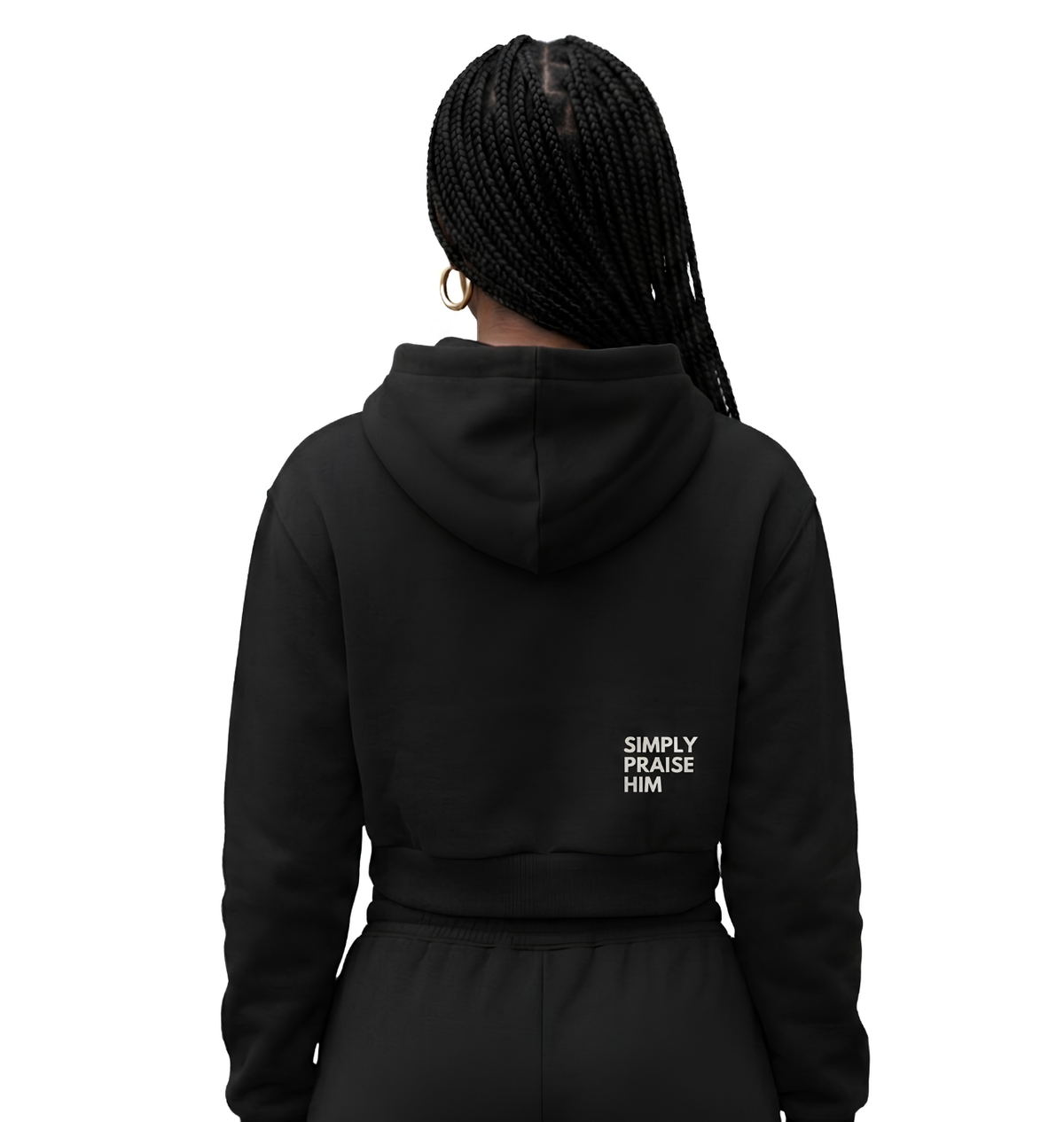 Women's Bless Up God Cropped Hoodie