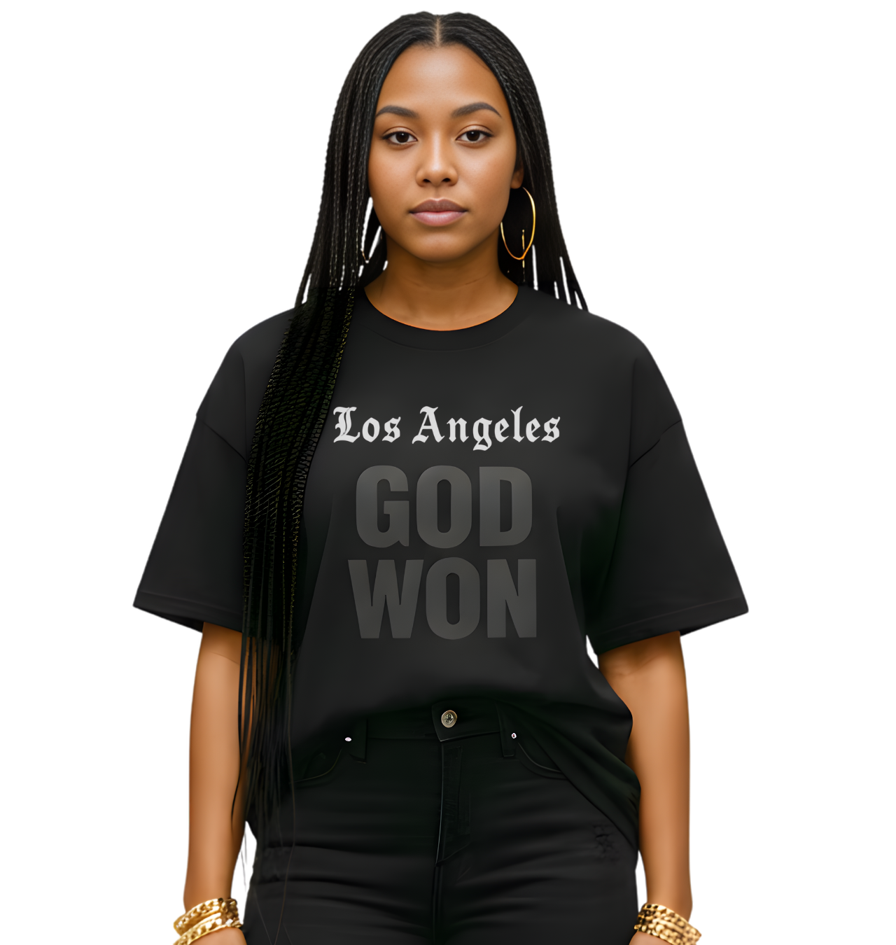 God Won LA Heavyweight Unisex Tee