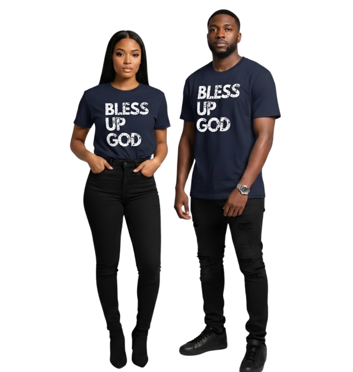 Bless Up God Signature Distressed Unisex Tee