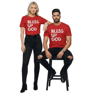 Bless Up God Signature Distressed Unisex Tee