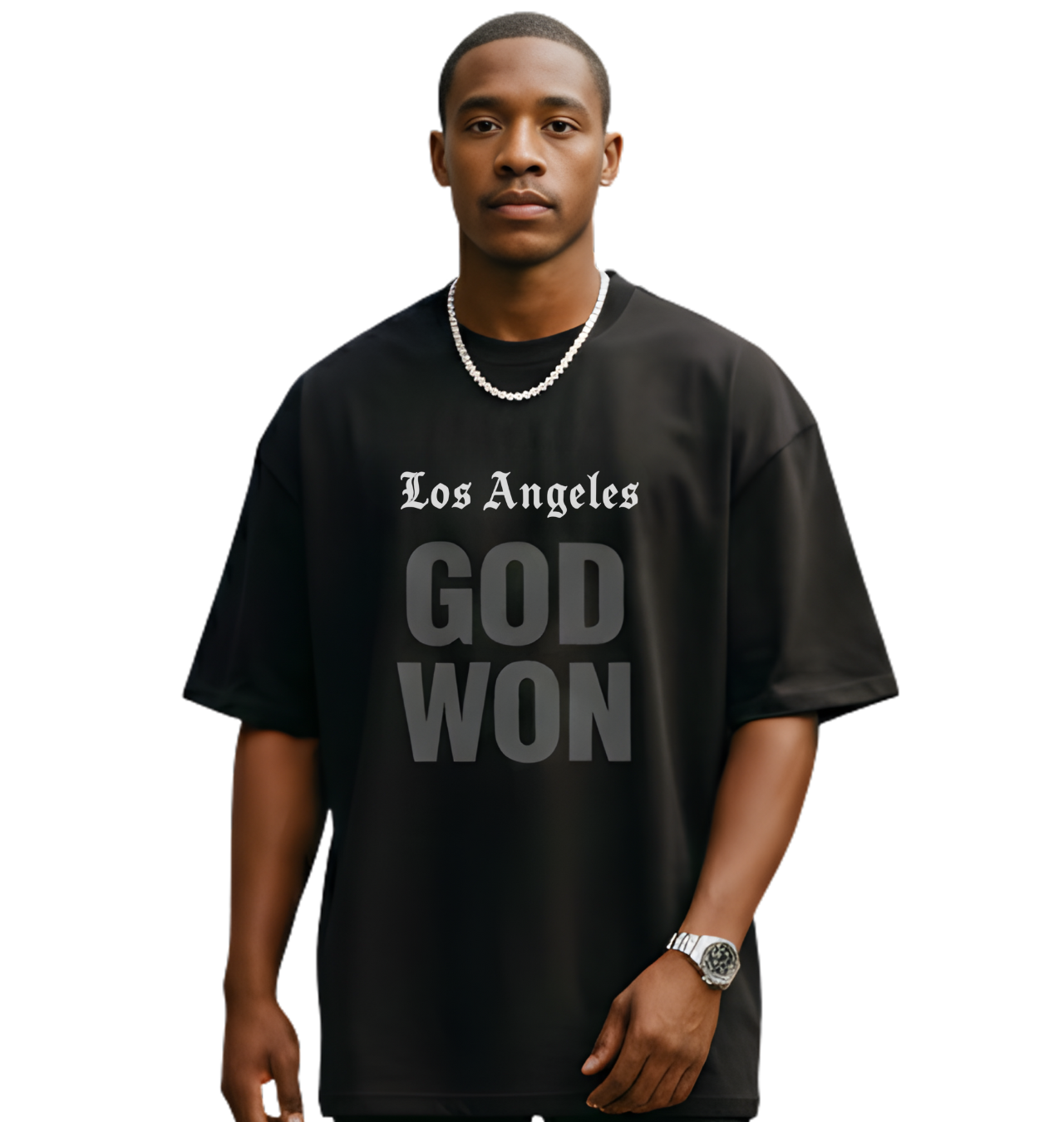 God Won LA Heavyweight Unisex Tee