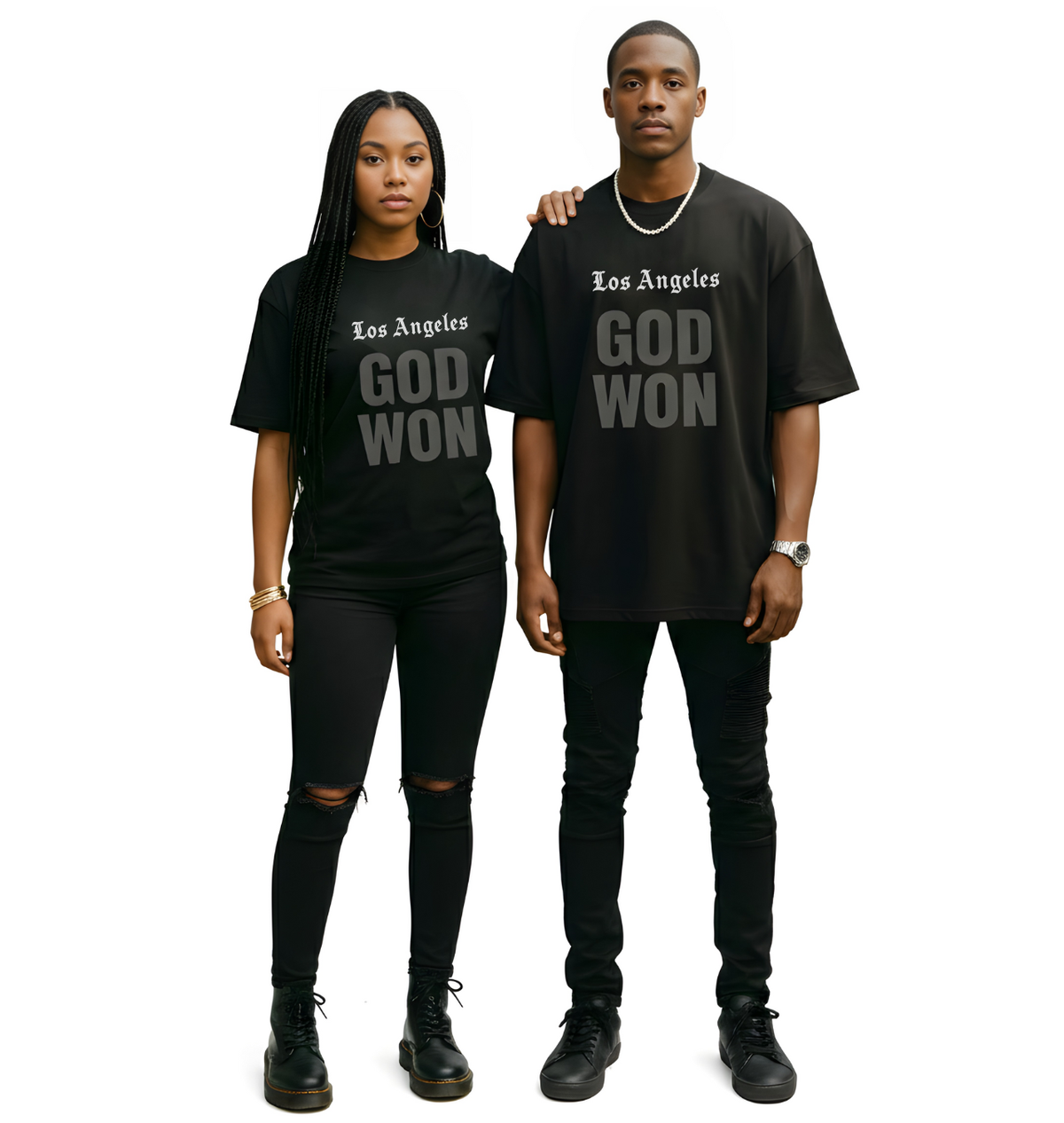 God Won LA Heavyweight Unisex Tee