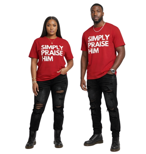 Simply Praise Him Signature Distressed Unisex Tee