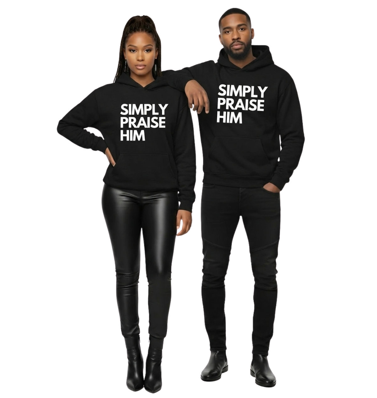 Simply Praise Him Loose Fit Hoodie