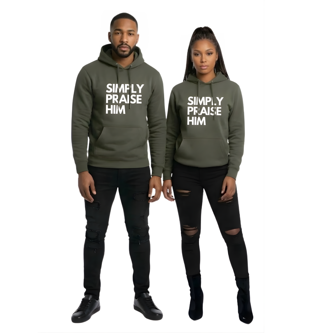 Simply Praise Him Loose Fit Hoodie