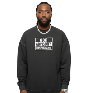 Simply Praise Him Snow Washed Oversized Sweatshirt