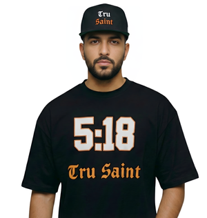 Tru Saint Orange Embroidered Flat Bill Snapback
